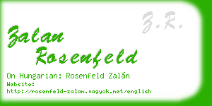 zalan rosenfeld business card